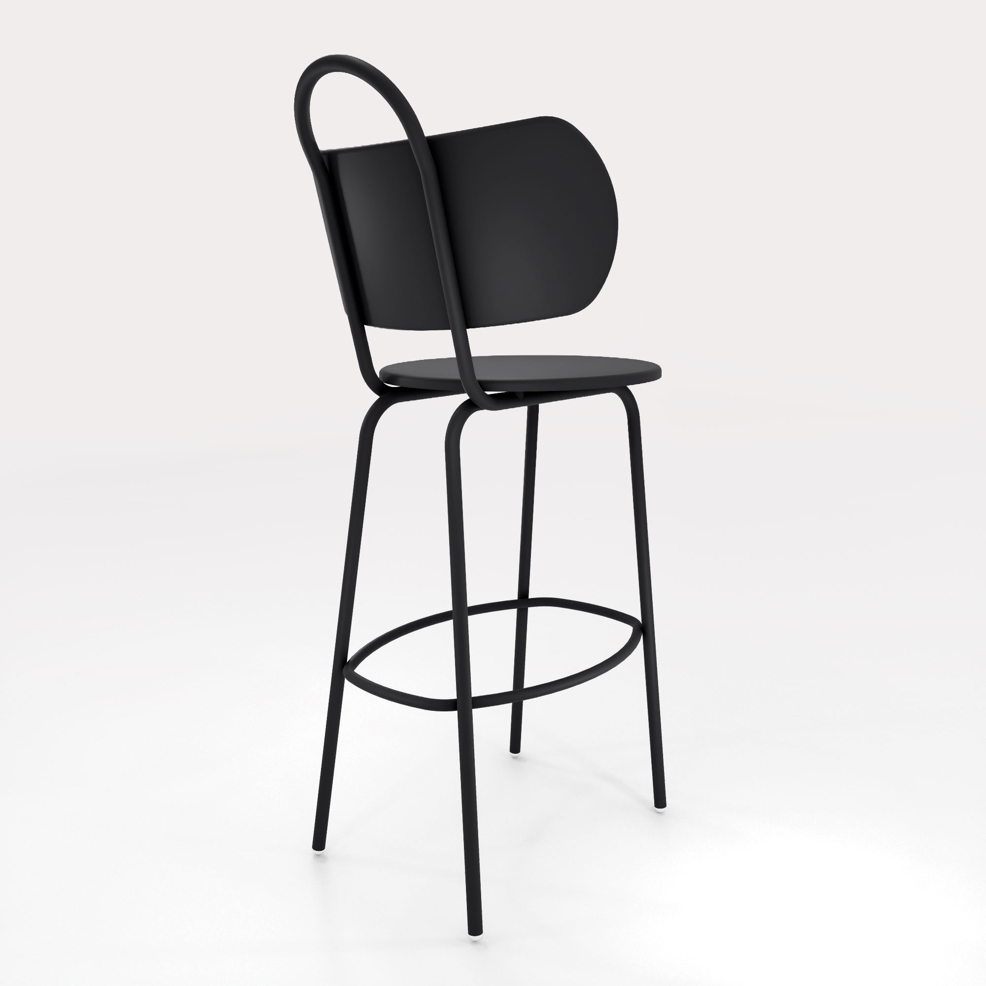 Tabouret Haut Swim H63cm - Noir Iconique - bibelo