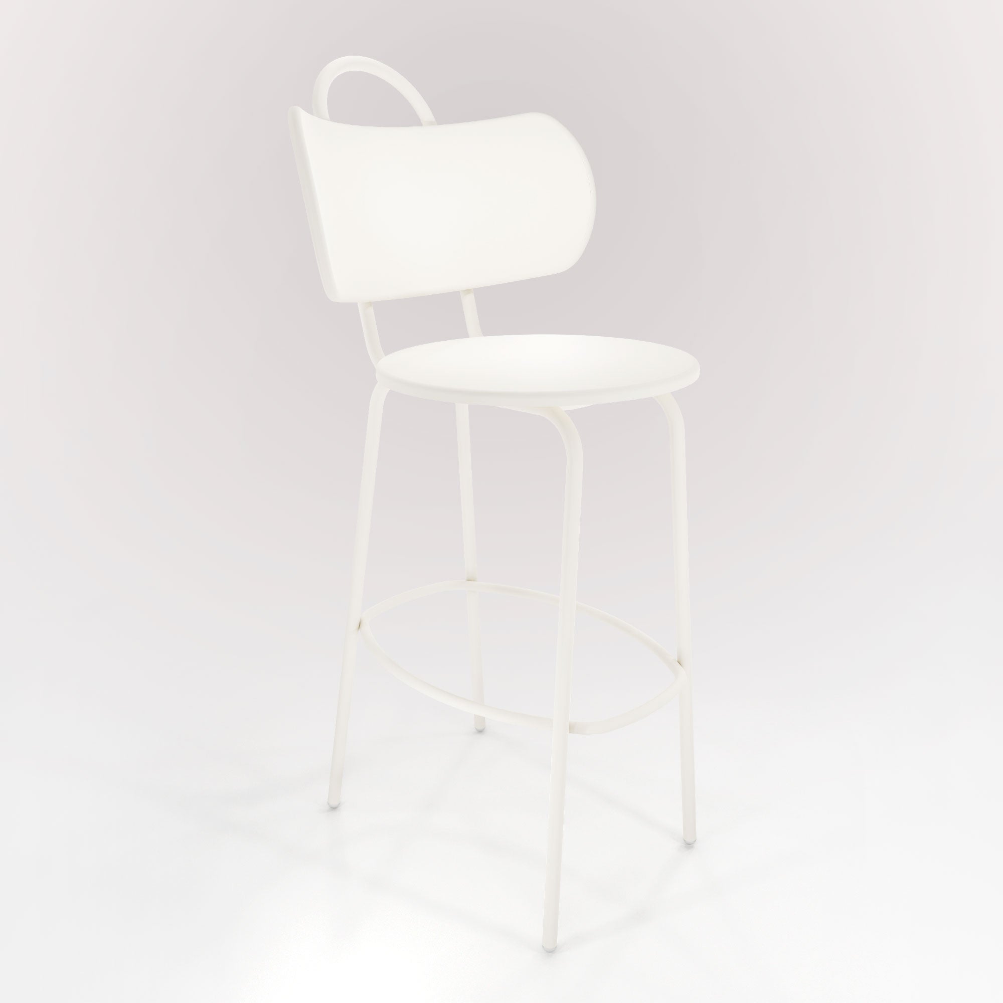 Tabouret Haut Swim H63cm - Neige Matin - bibelo